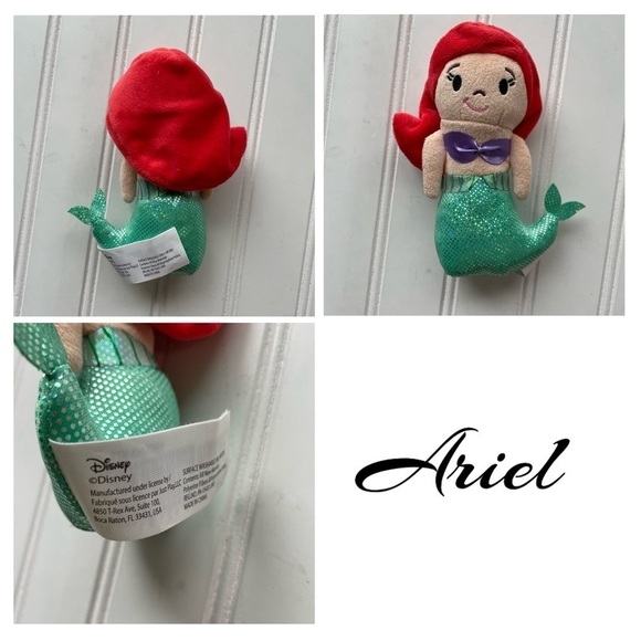Disney Princess Mini Plush Stuffed Toys Set of 4 Pocahontas Ariel Merida Snow - Picture 4 of 7